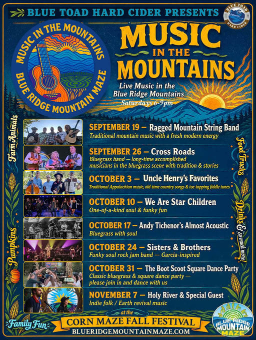 Music in the Mountains at the Corn Maze