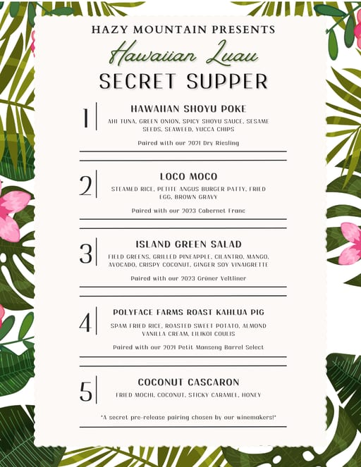 Hawaiian Luau Secret Supper