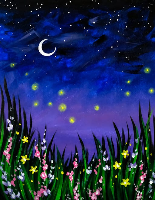 Paint + Sip: Field of Fireflies