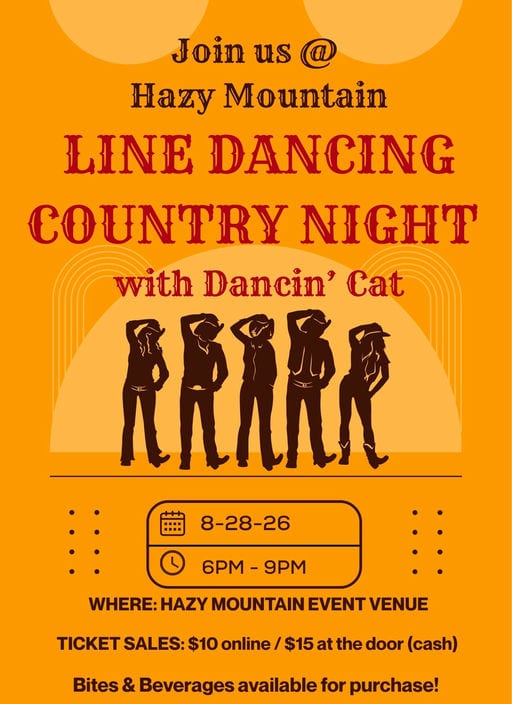 Country Line Dancing Night with Dancin' Cat
