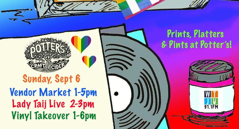 WTJU Vinyl Takeover + Prints, Platters, Pints, and PRIDE Vendor Market