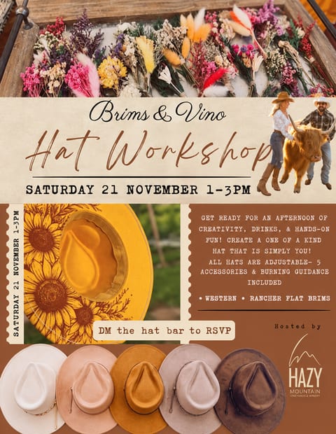 Brims & Vino Hat Workshop