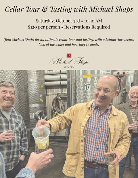 Cellar Tour & Tasting with Winemaker Michael Shaps
