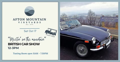 Meetin on the Mountain: British Car Show at Afton Mountain Vineyards