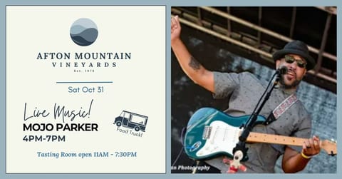 Live Music: Mojo Parker at Afton Mountain Vineyards