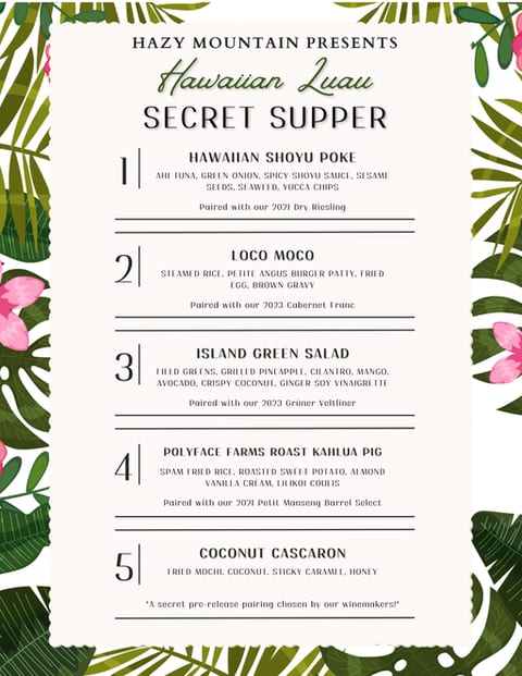 Hawaiian Luau Secret Supper