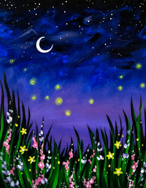 Paint + Sip: Field of Fireflies