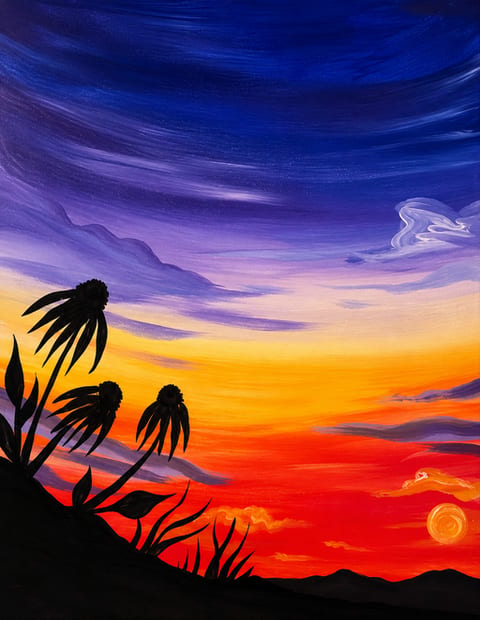 Paint + Sip: Sunset Silhouette