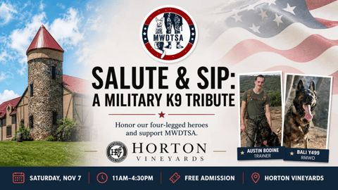 Salute & Sip: A Military K9 Tribute at Horton Vineyards