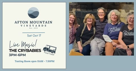 Live Music: The Crybabies at Afton Mountain Vineyards