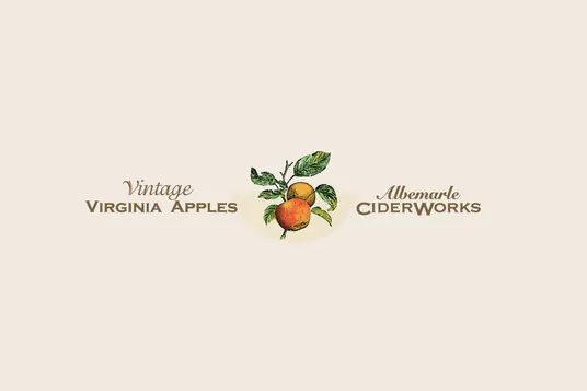 Vintage Virginia Apples and Albemarle CiderWorks wordmark