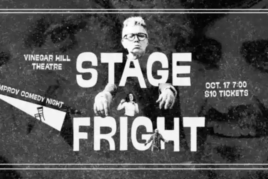 Stage Fright improv comedy night poster