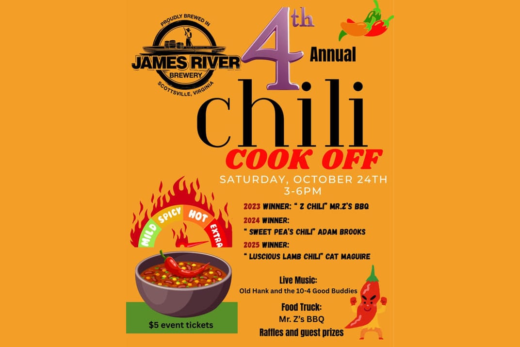 James River Brewery 4th Annual Chili Cook Off poster